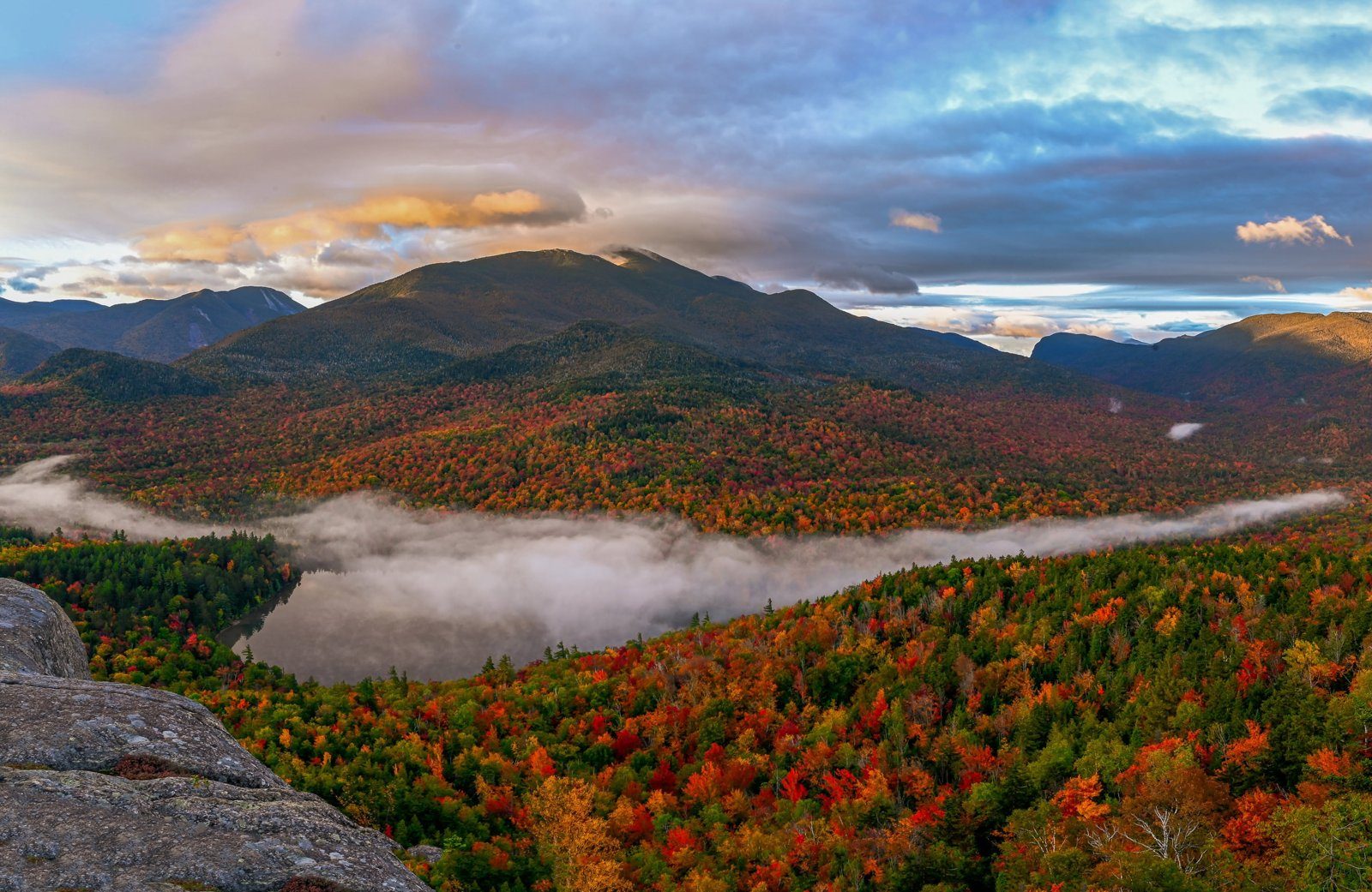 Adirondack fall foliage panorama